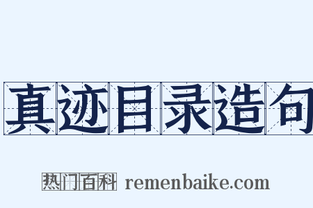 真迹目录造句是什么意思的图片